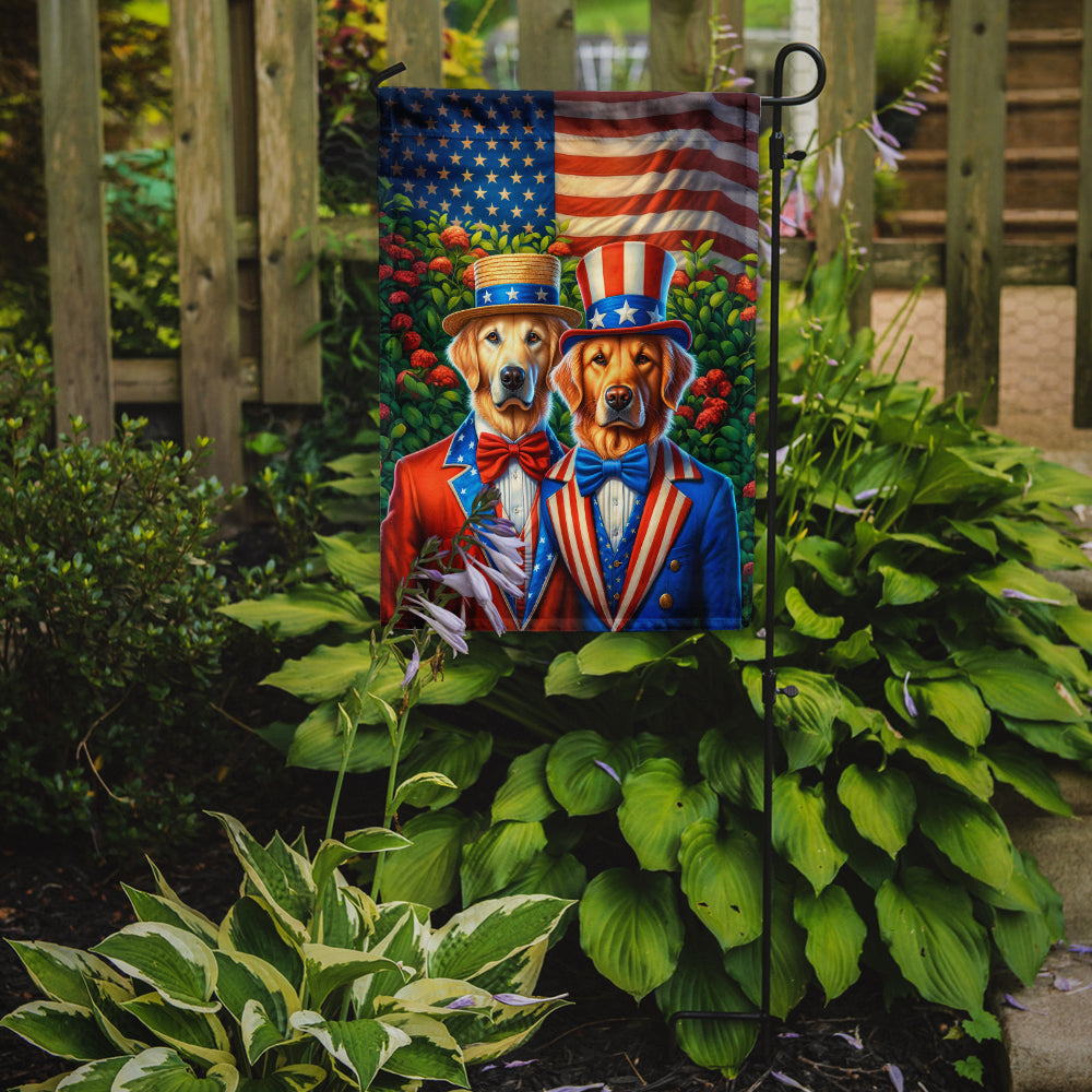 All American Golden Retriever Garden Flag