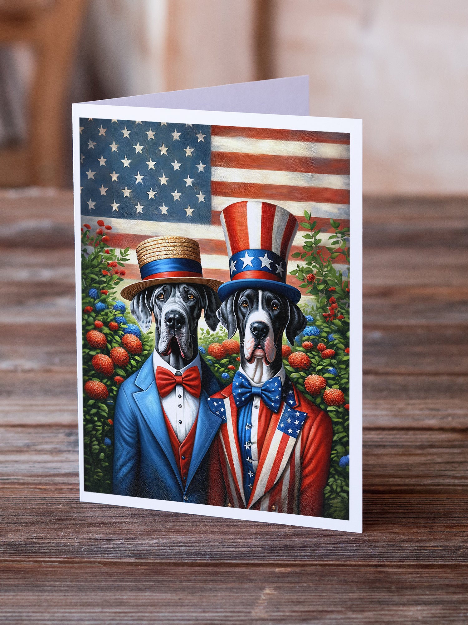 Buy this All American Great Dane Greeting Cards Pack of 8