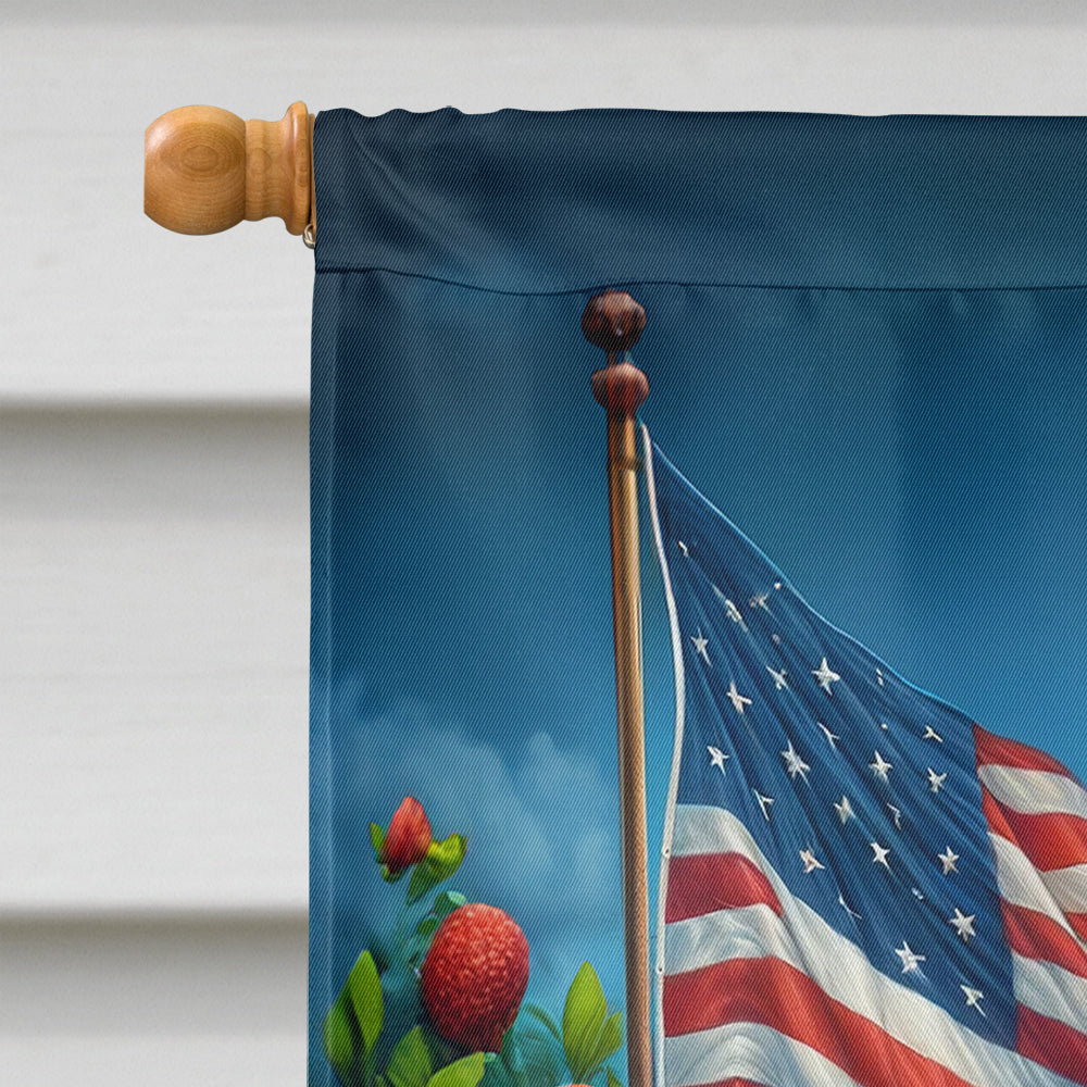All American Great Pyrenees House Flag