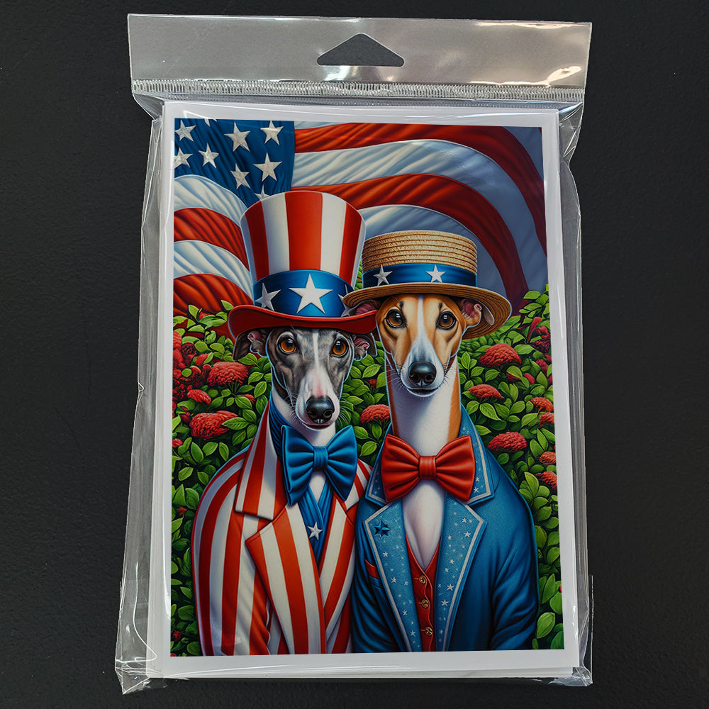 All American Greyhound Greeting Cards Pack of 8