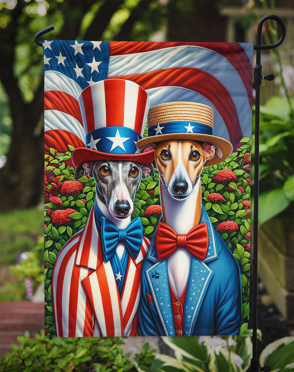 All American Greyhound Garden Flag