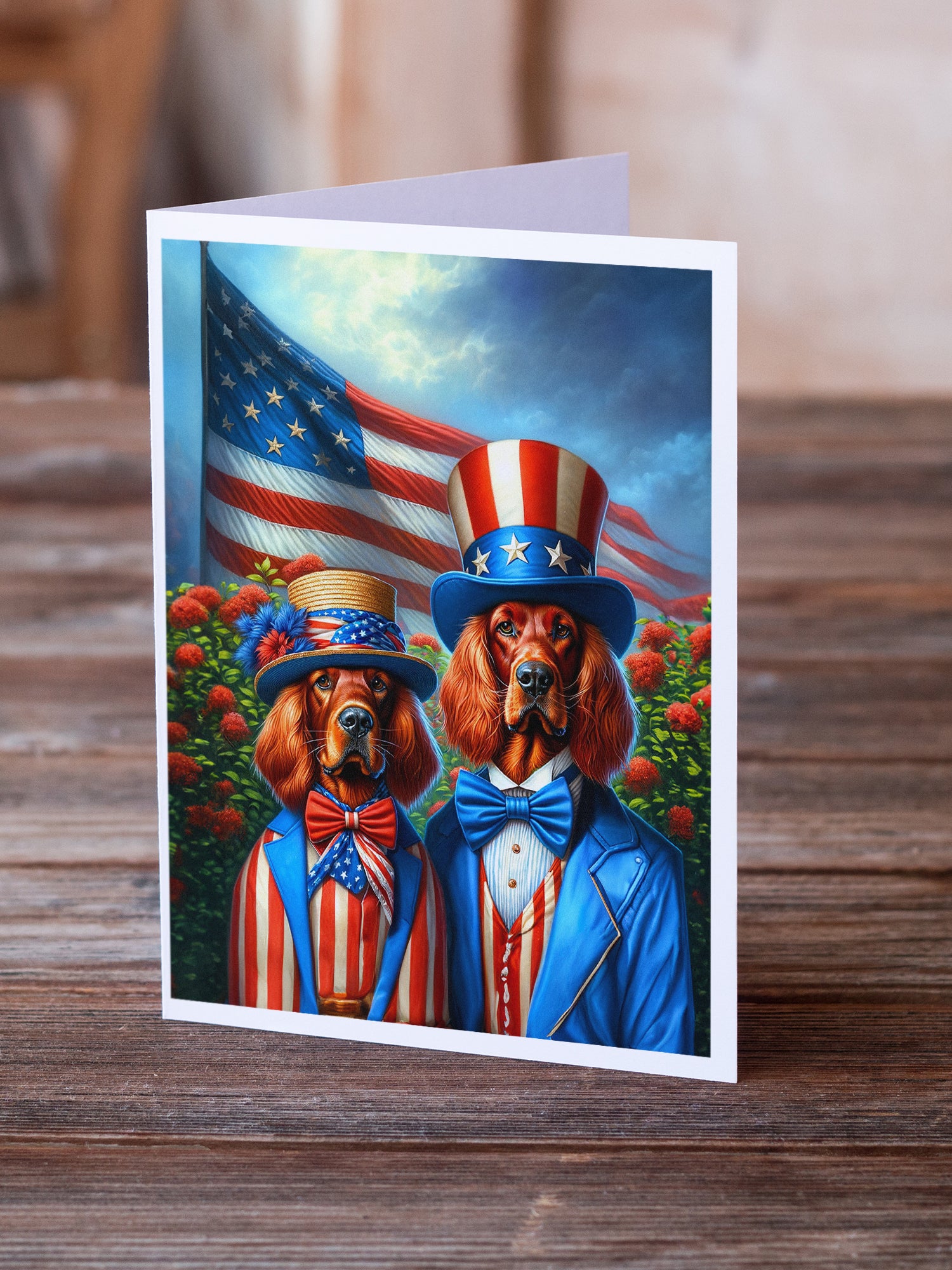 Buy this All American Irish Setter Greeting Cards Pack of 8