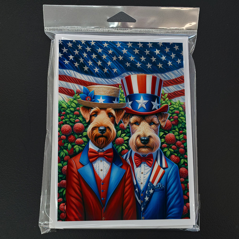 All American Irish Terrier Greeting Cards Pack of 8