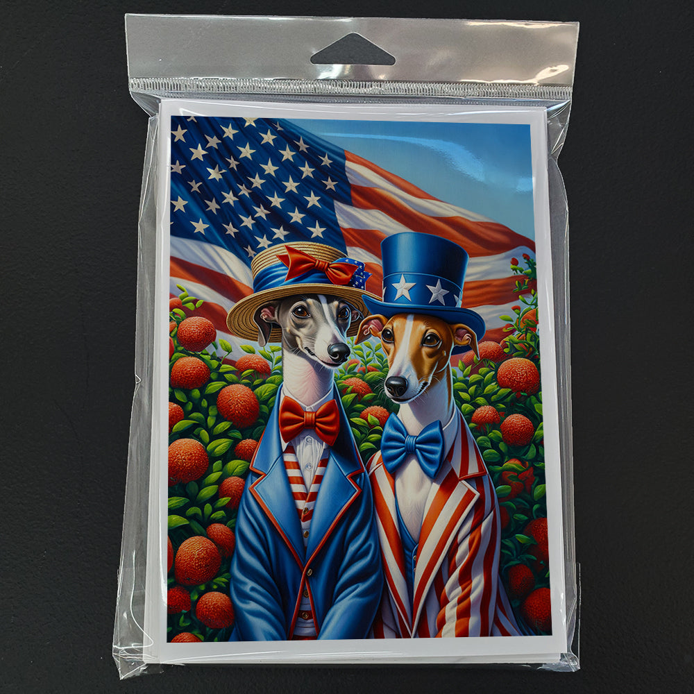 All American Italian Greyhound Greeting Cards Pack of 8