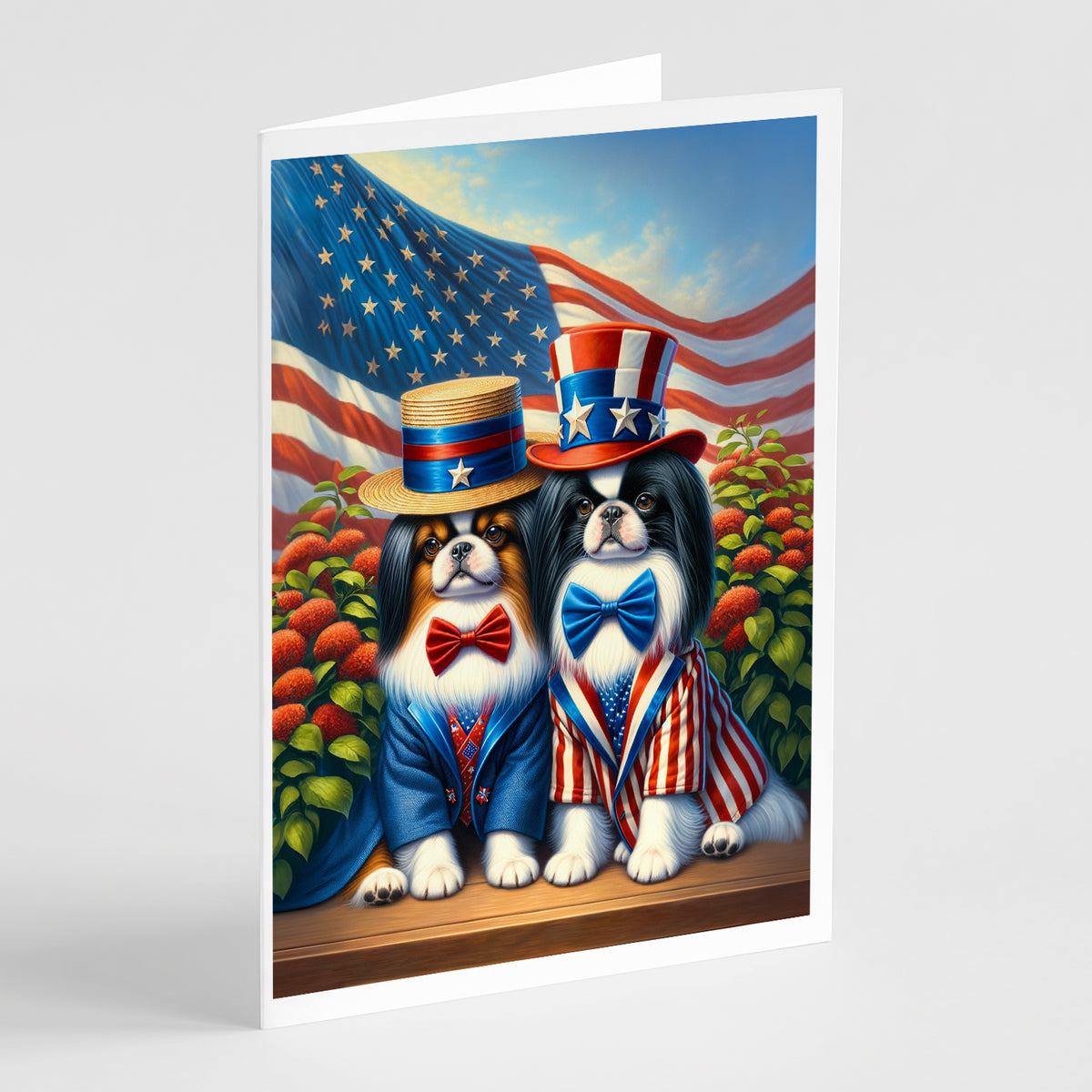 Buy this All American Japanese Chin Greeting Cards Pack of 8
