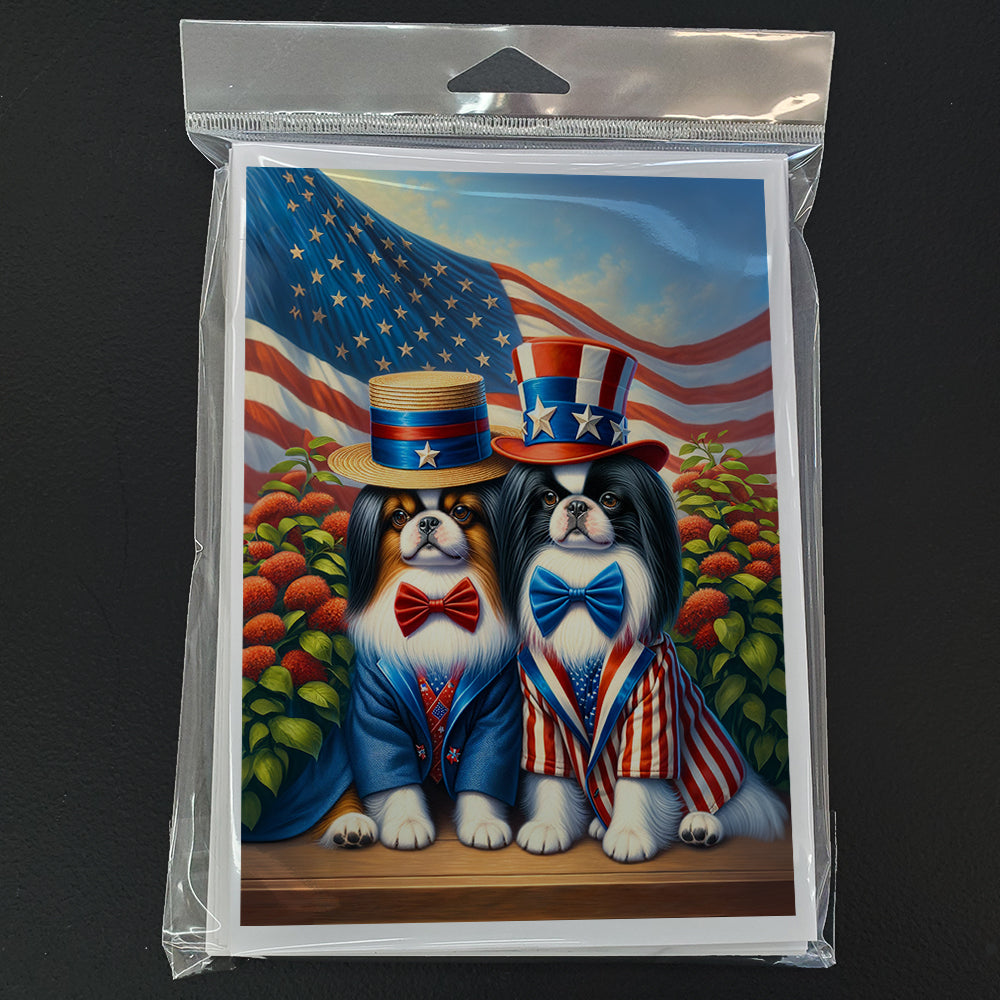 All American Japanese Chin Greeting Cards Pack of 8