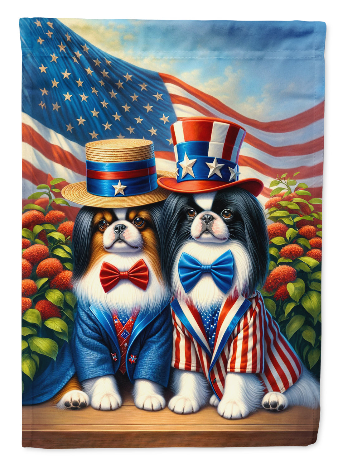 Buy this All American Japanese Chin Garden Flag