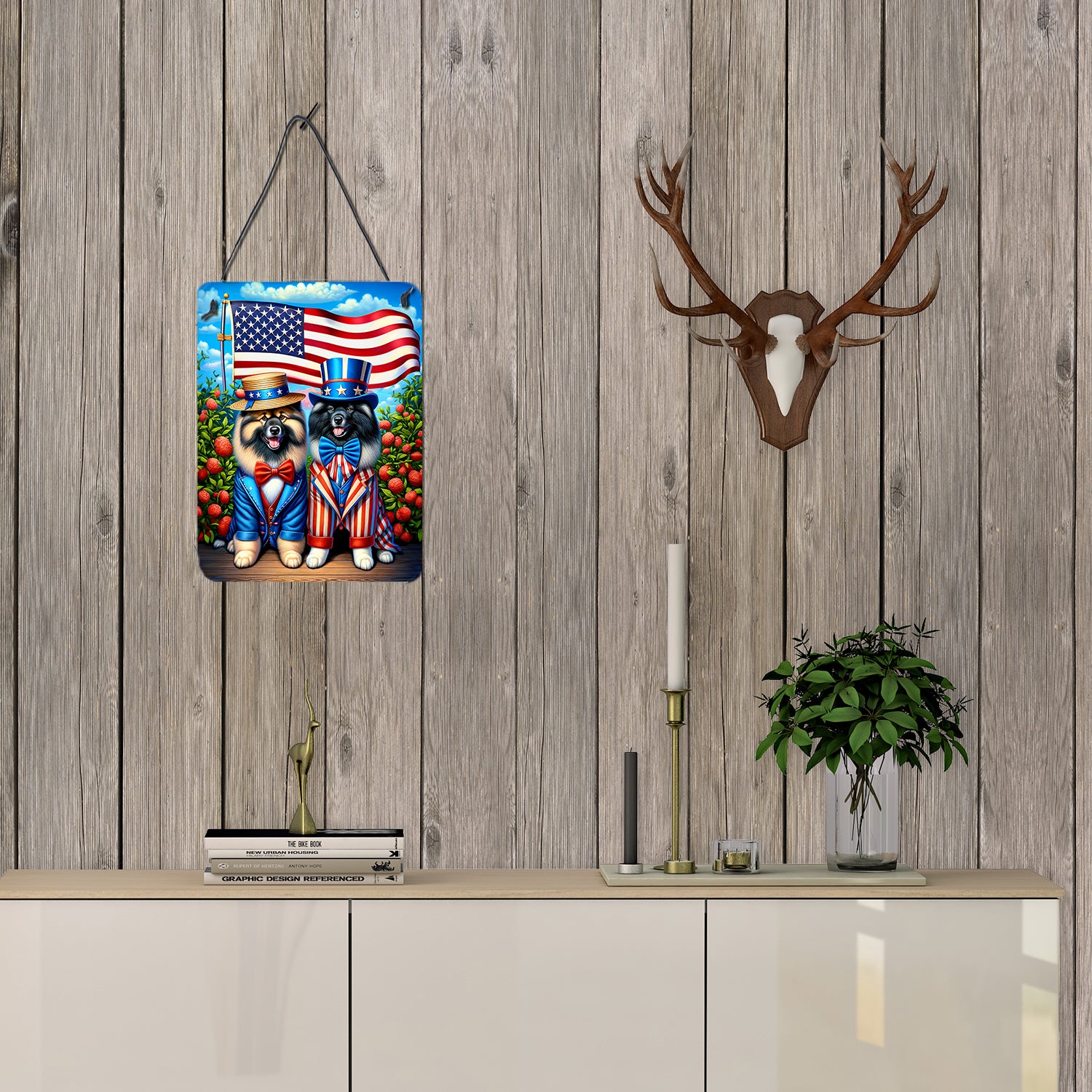 All American Keeshond Wall or Door Hanging Prints