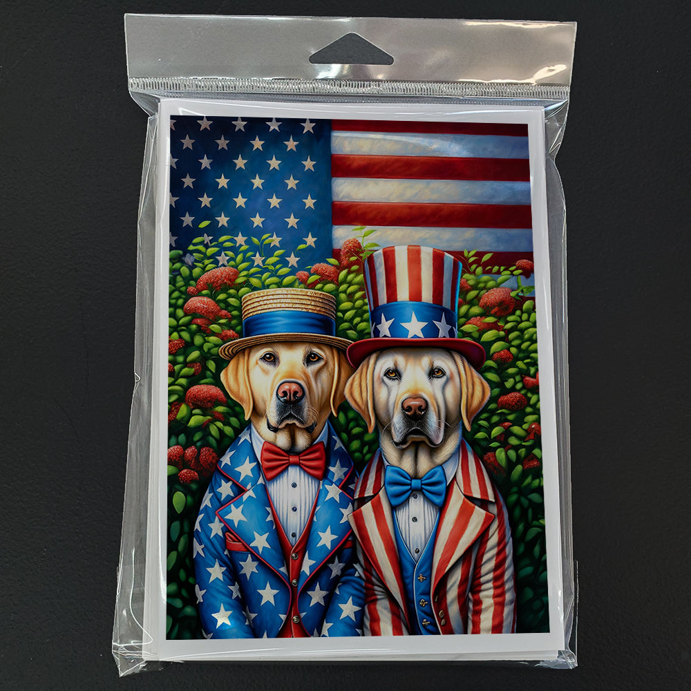 All American Labrador Retriever Greeting Cards Pack of 8