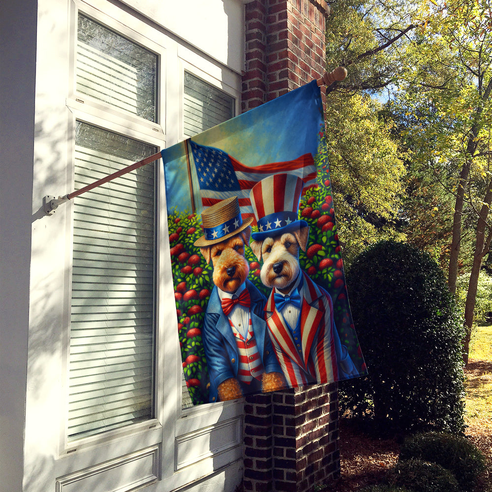 All American Lakeland Terrier House Flag