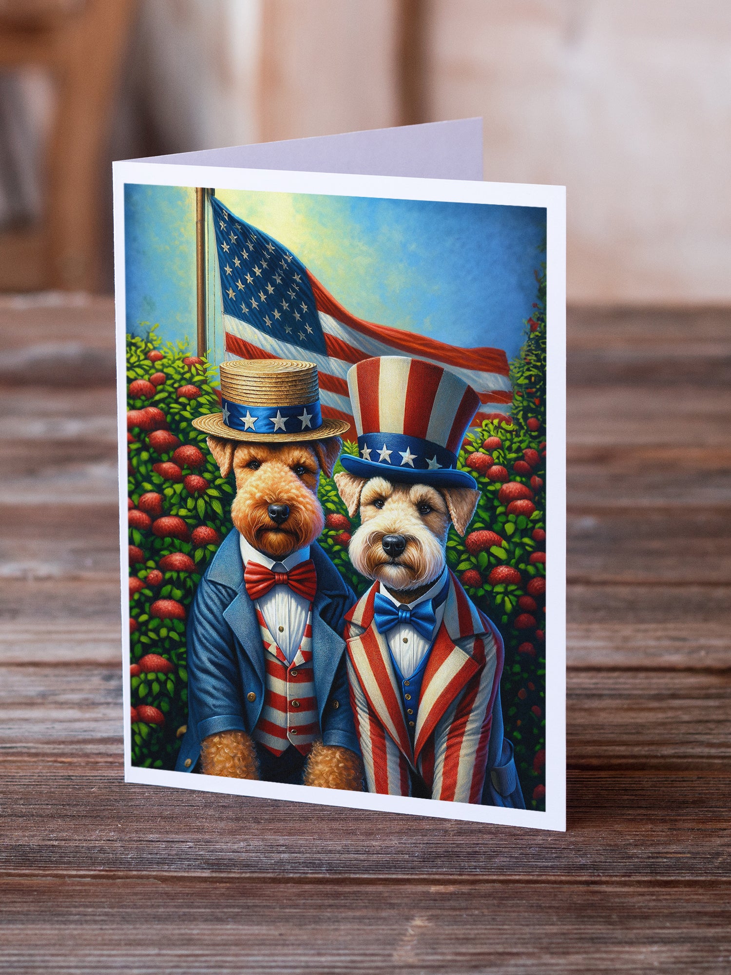 All American Lakeland Terrier Greeting Cards Pack of 8