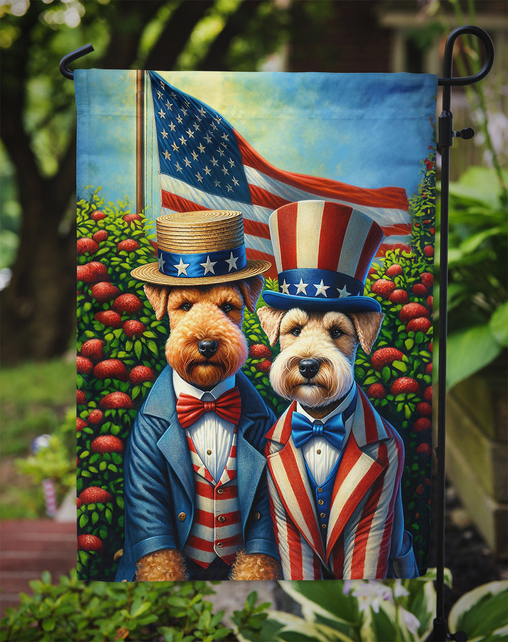 All American Lakeland Terrier Garden Flag
