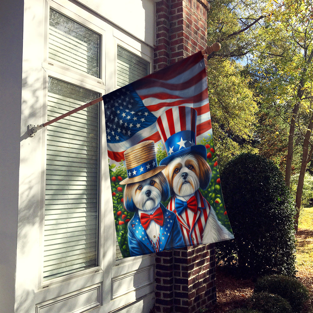 All American Lhasa Apso House Flag