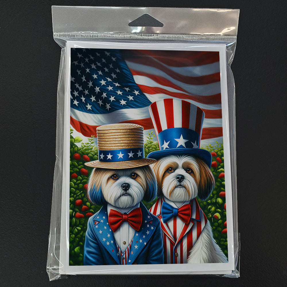 All American Lhasa Apso Greeting Cards Pack of 8