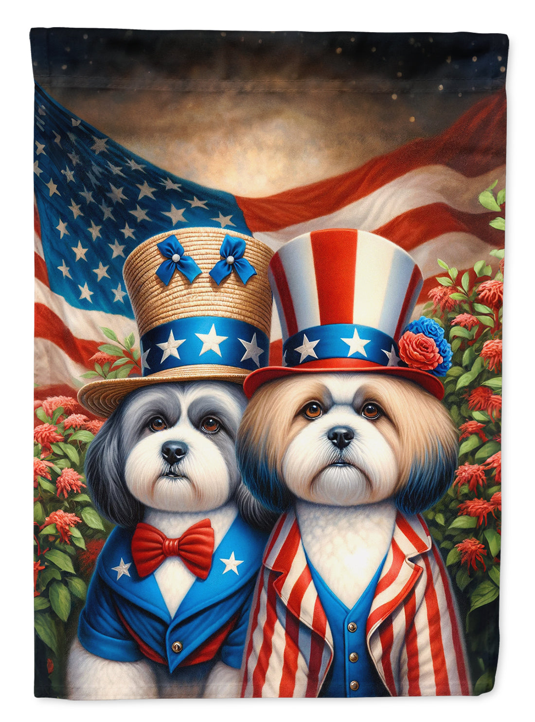 Buy this All American Lhasa Apso House Flag