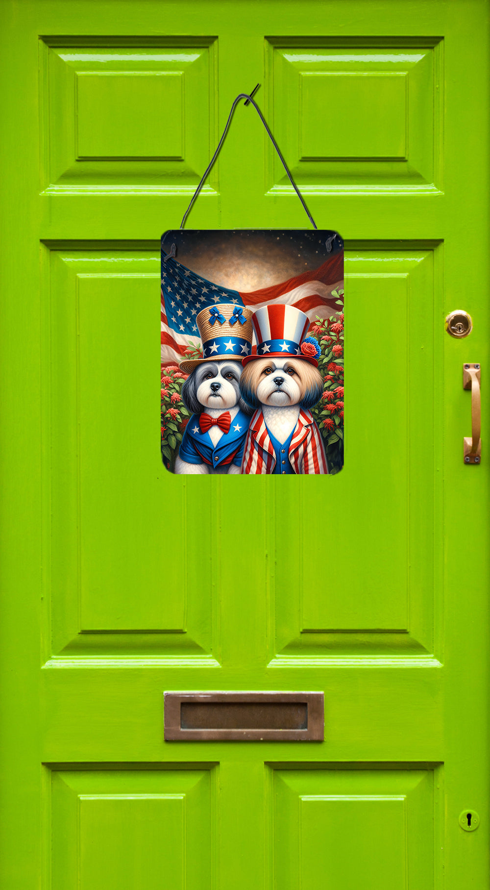 All American Lhasa Apso Wall or Door Hanging Prints