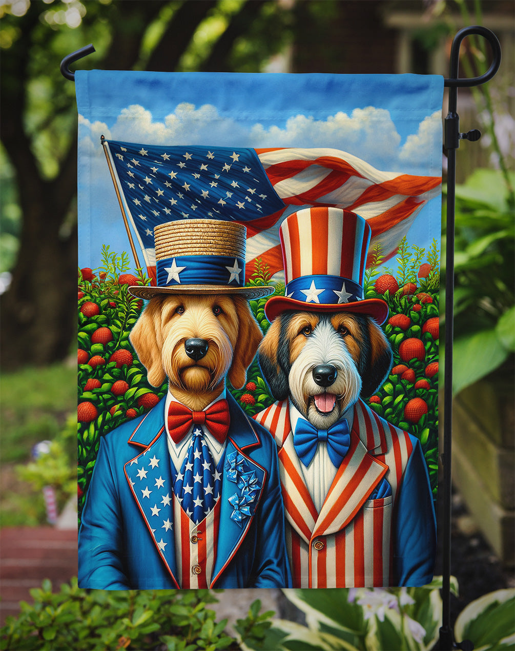 All American Otterhound Garden Flag