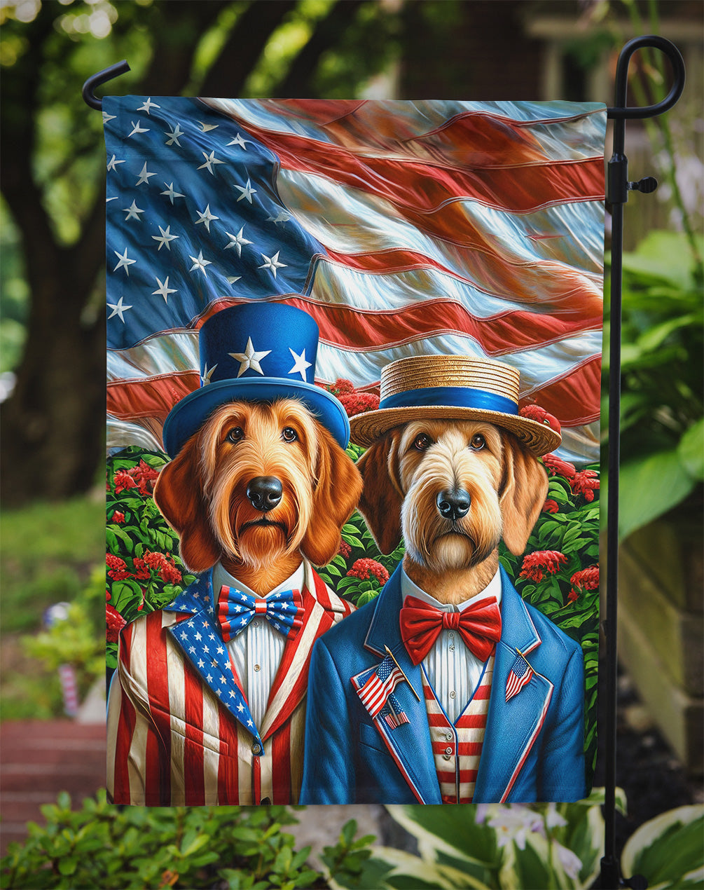 All American Otterhound Garden Flag
