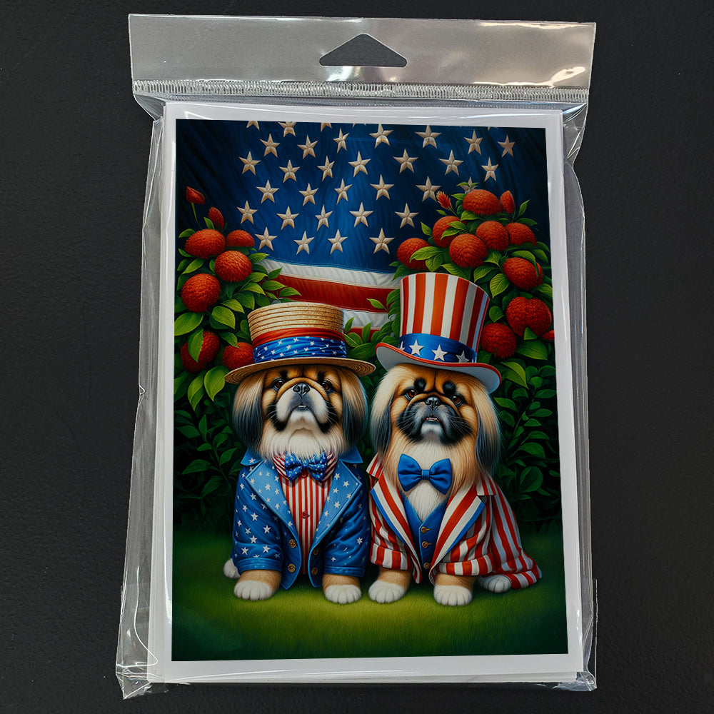 All American Pekingese Greeting Cards Pack of 8