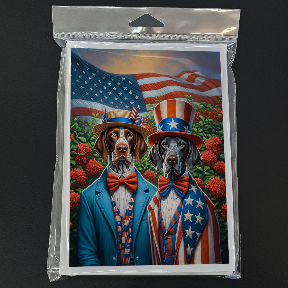 All American Pointer Greeting Cards Pack of 8