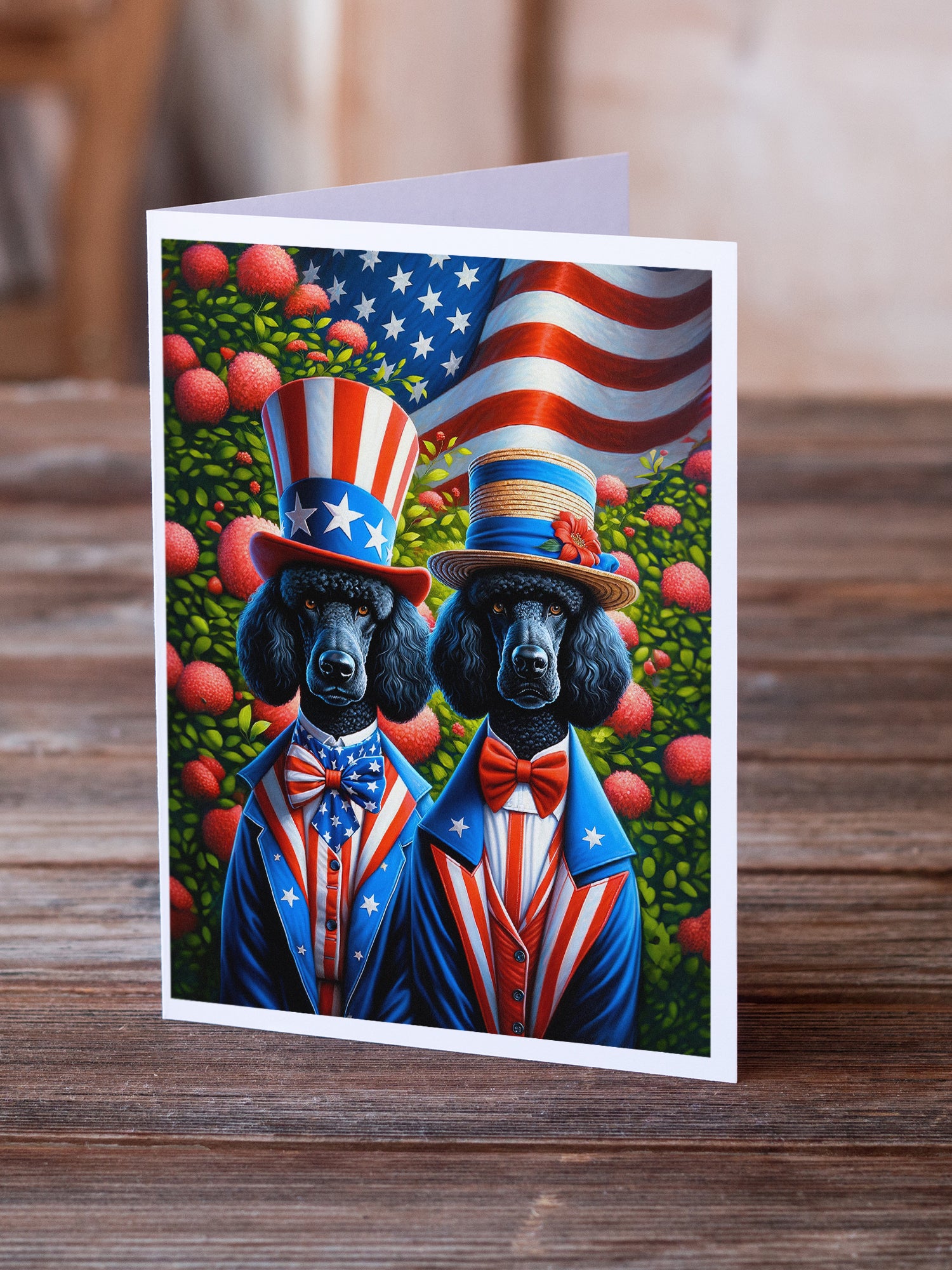 Buy this All American Poodle Greeting Cards Pack of 8