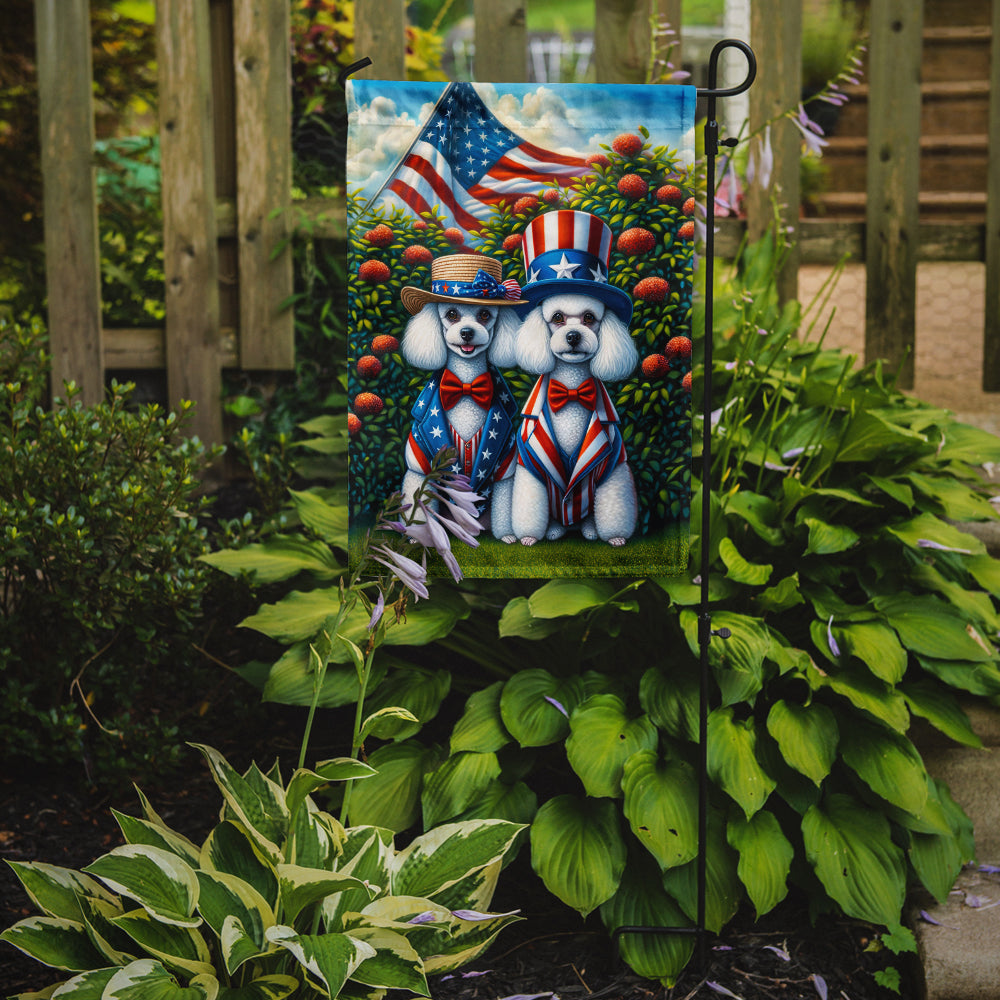 All American Poodle Garden Flag