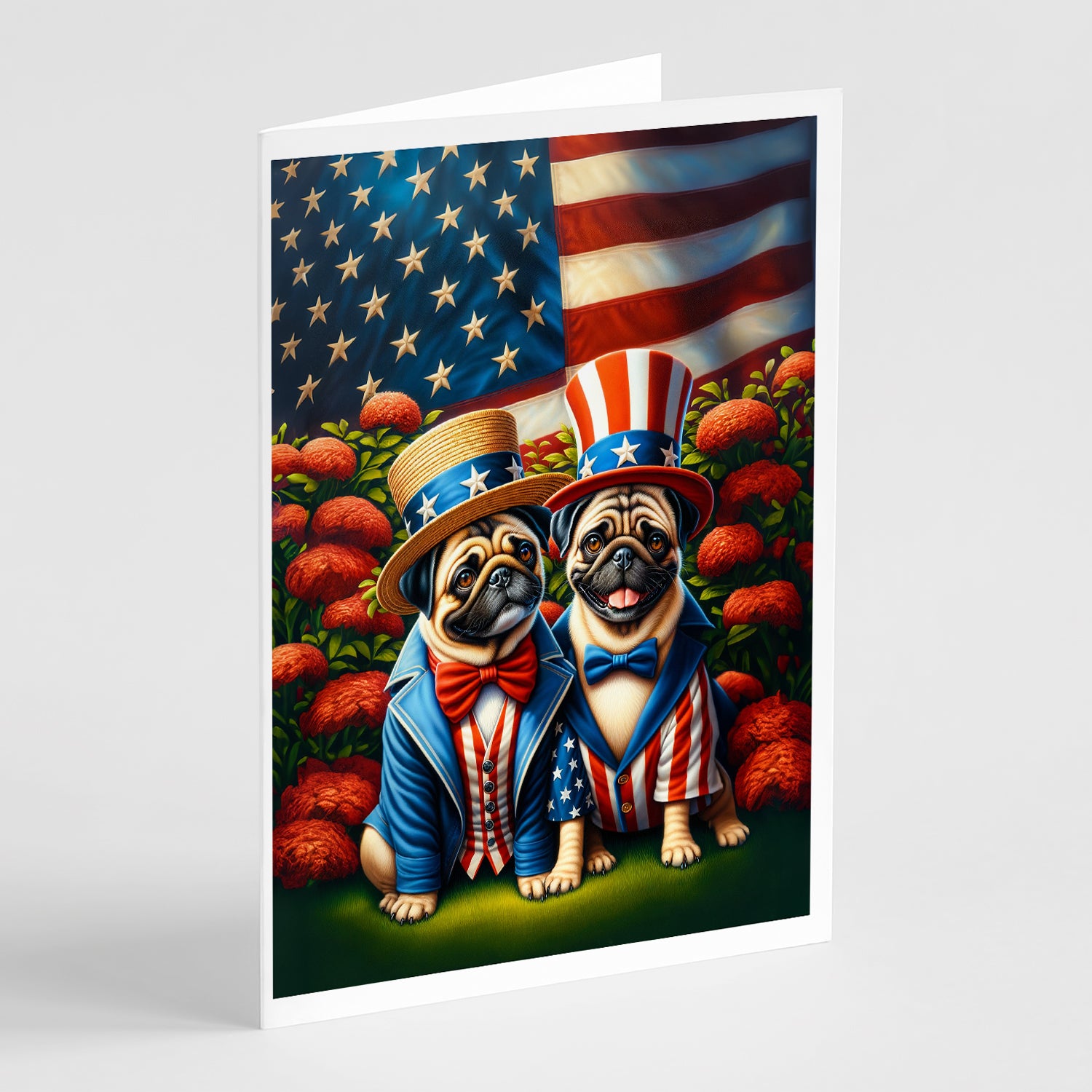 Buy this All American Pug Greeting Cards Pack of 8