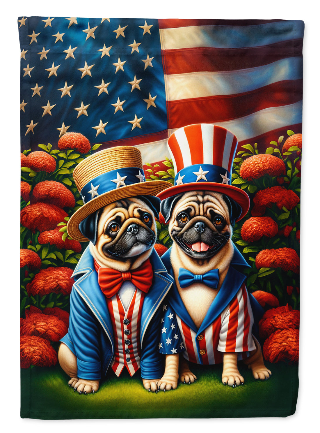 Buy this All American Pug Garden Flag