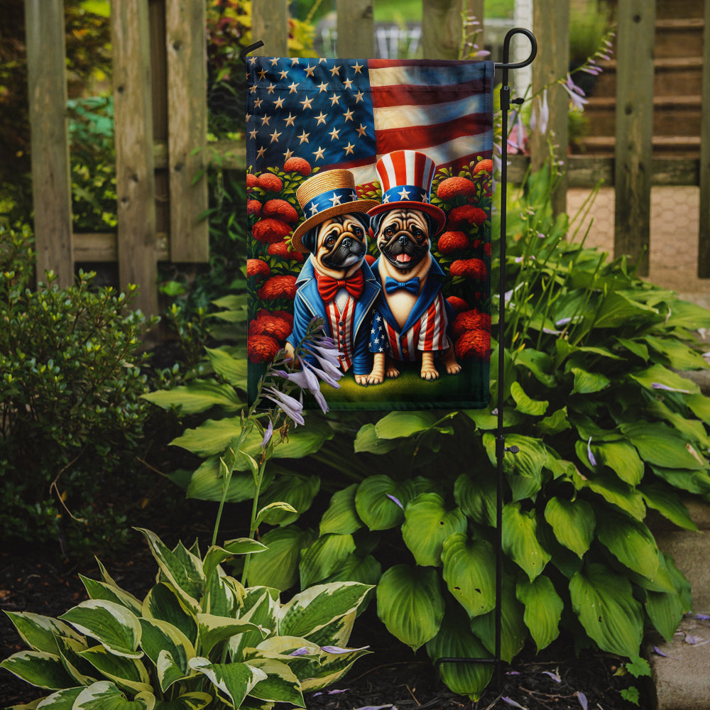 All American Pug Garden Flag