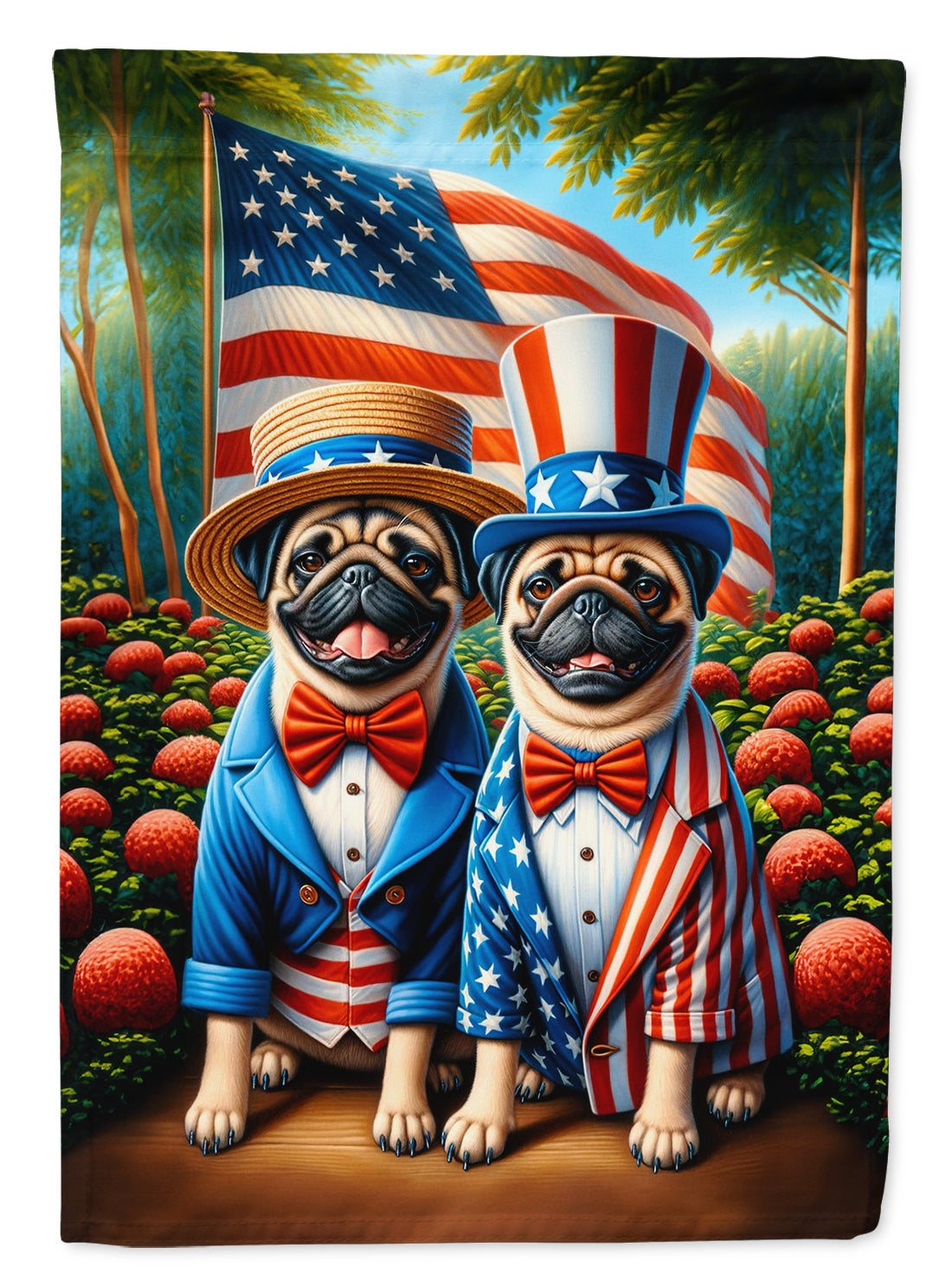 Buy this All American Pug Garden Flag