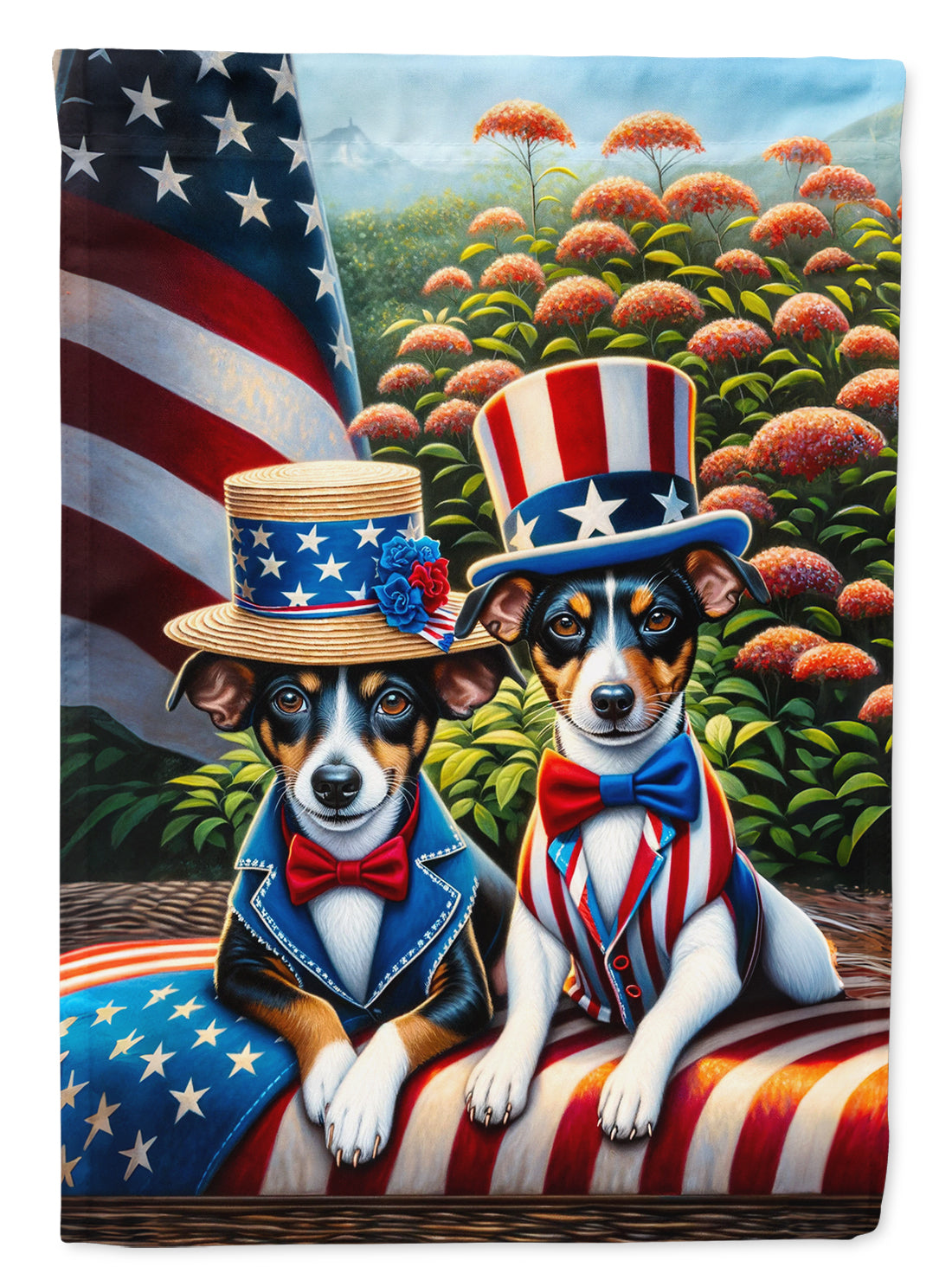 Buy this All American Rat Terrier Garden Flag