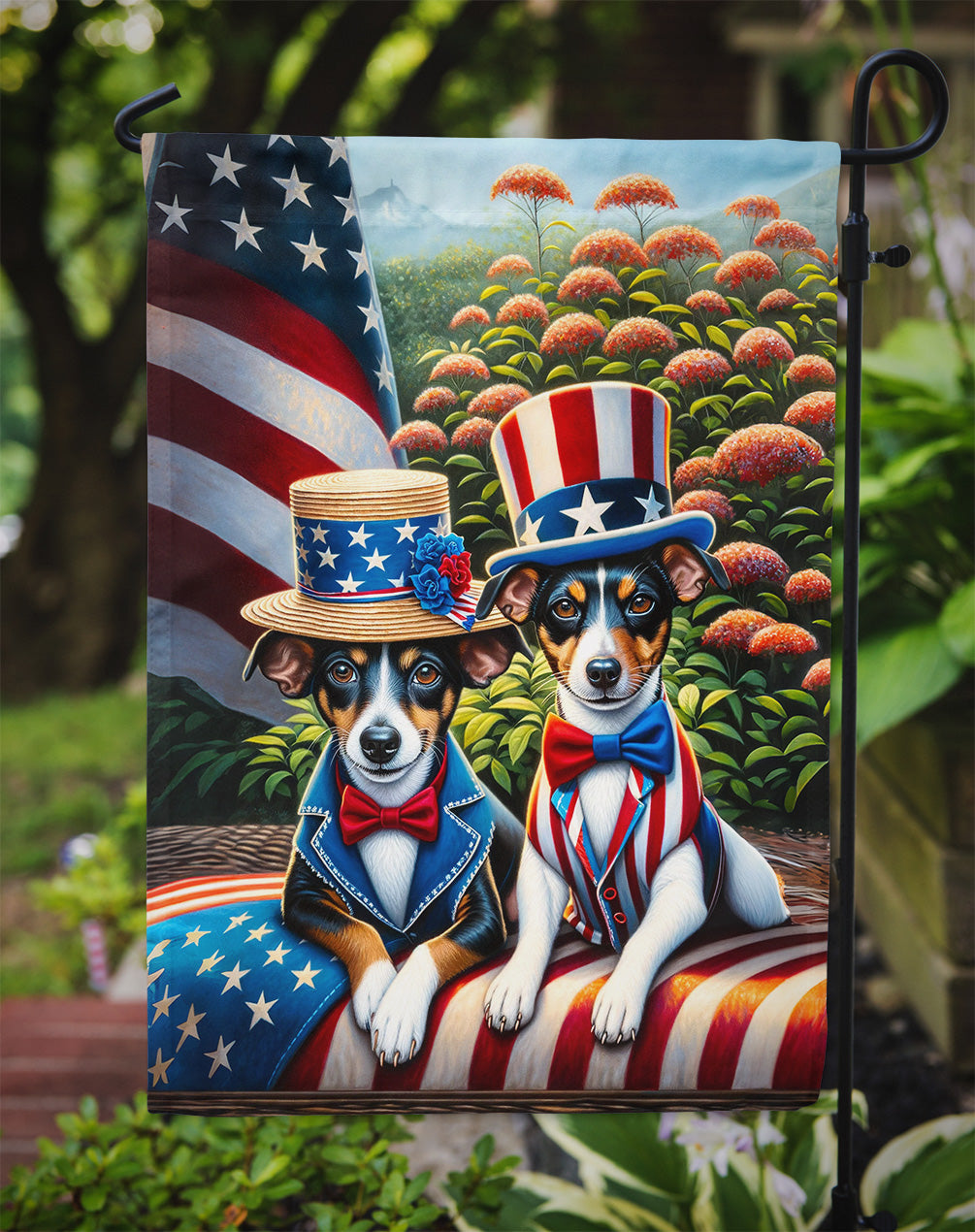All American Rat Terrier Garden Flag