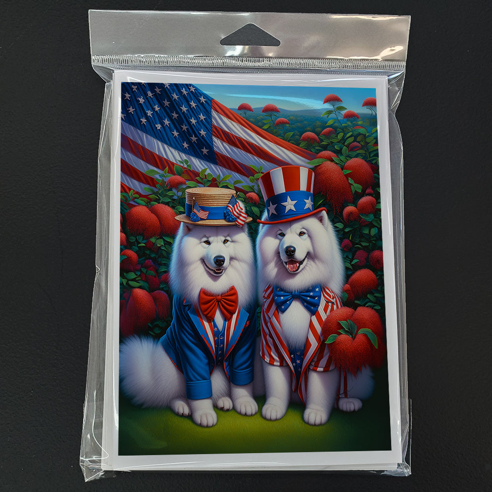 All American Samoyed Greeting Cards Pack of 8