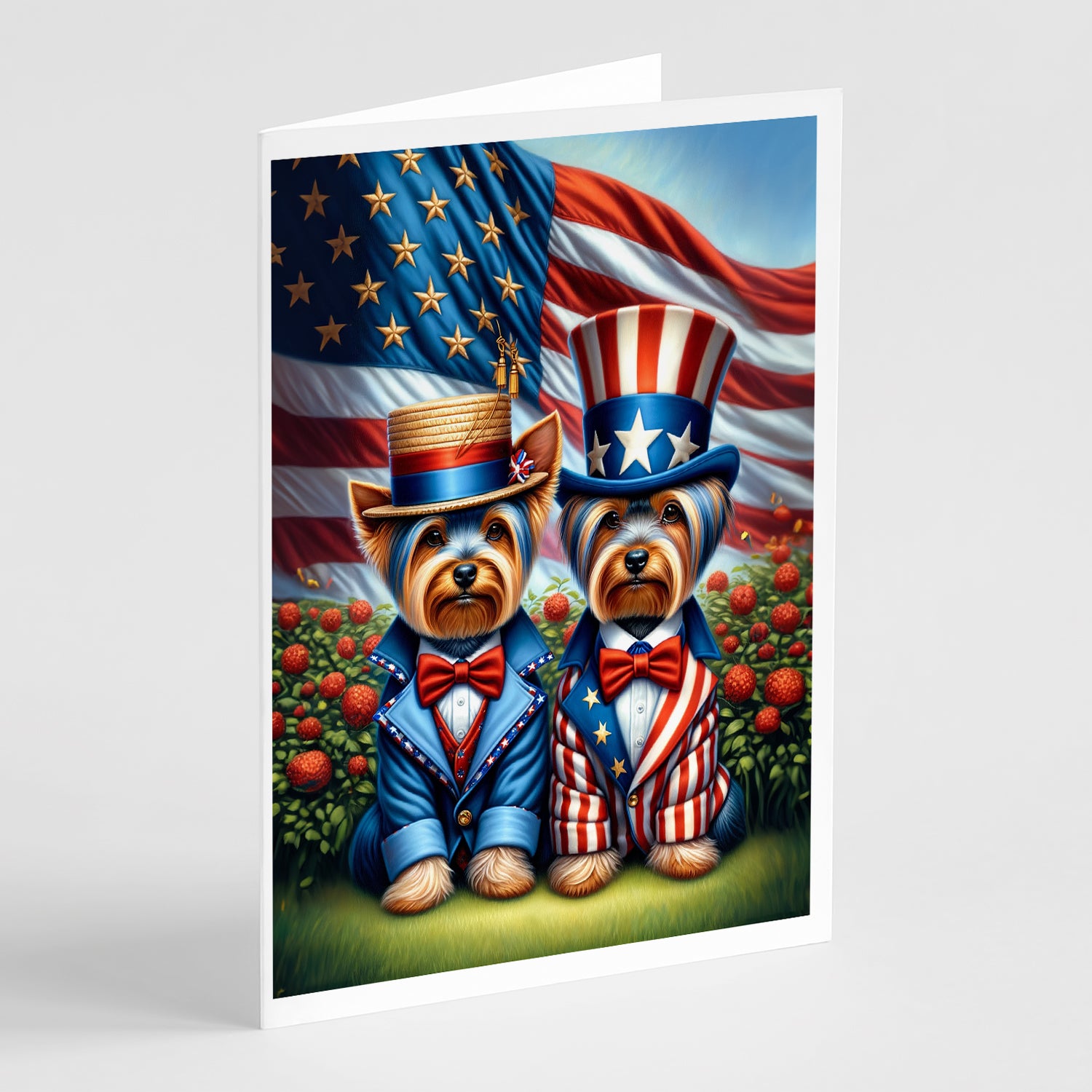 Buy this All American Yorkshire Terrier Greeting Cards Pack of 8