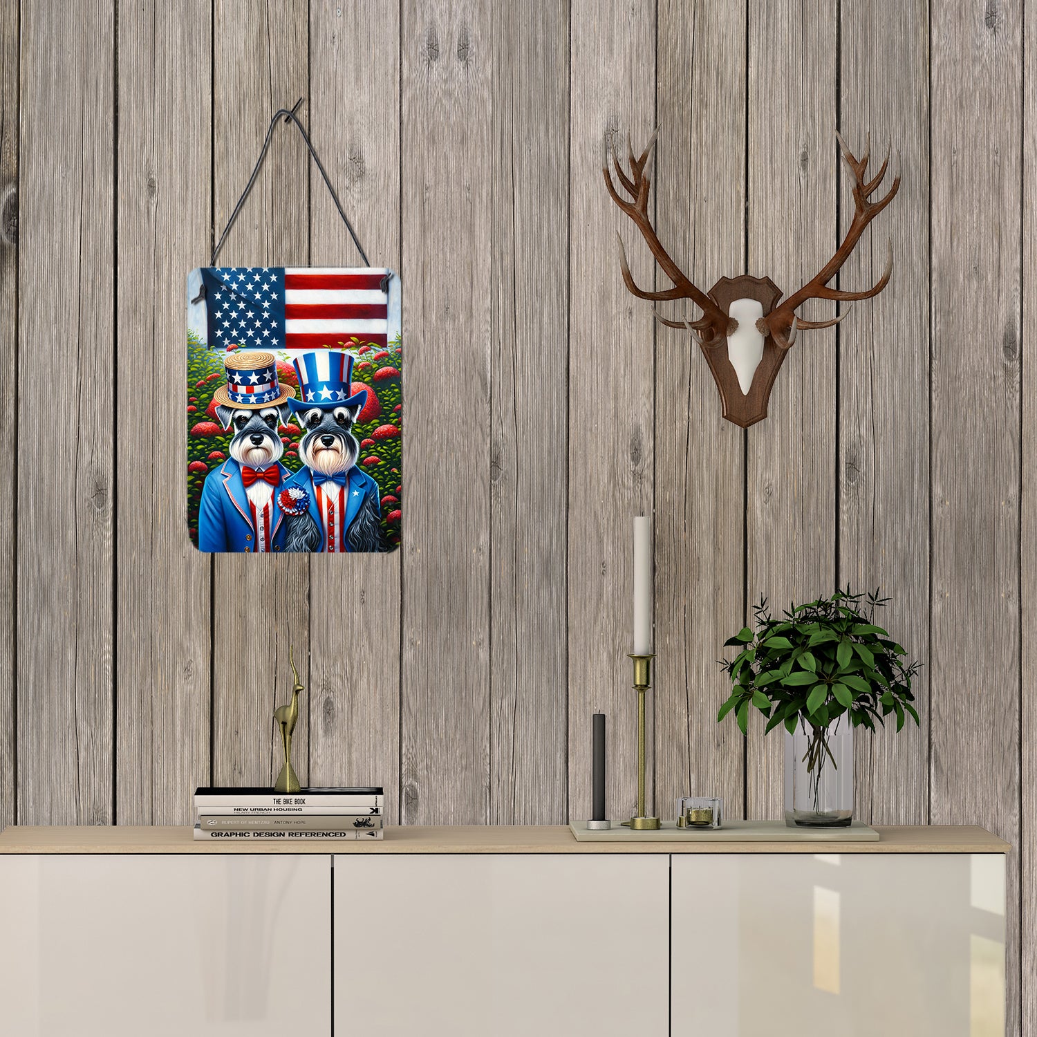 All American Schnauzer Wall or Door Hanging Prints