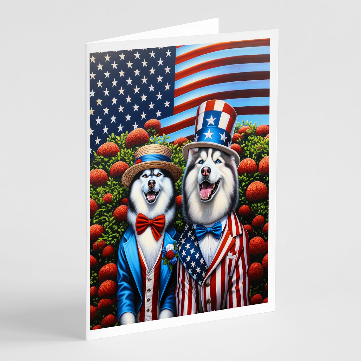 Buy this All American Siberian Husky Greeting Cards Pack of 8