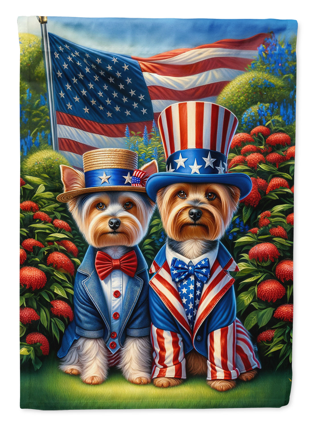 Buy this All American Silky Terrier House Flag