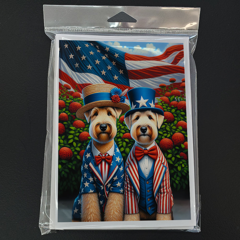 All American Wheaten Terrier Greeting Cards Pack of 8