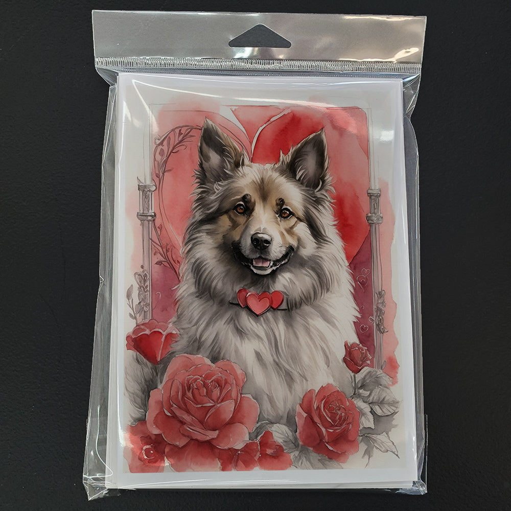Belgian Tervuren Valentine Roses Greeting Cards Pack of 8