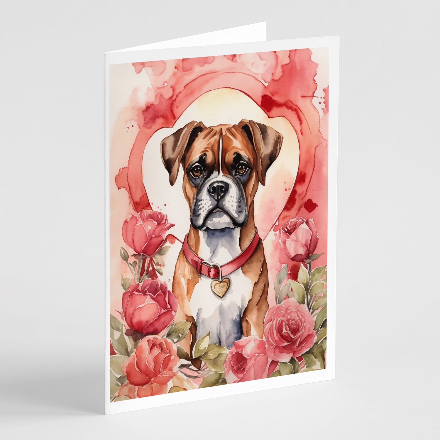 Buy this Boxer Valentine Roses Greeting Cards Pack of 8