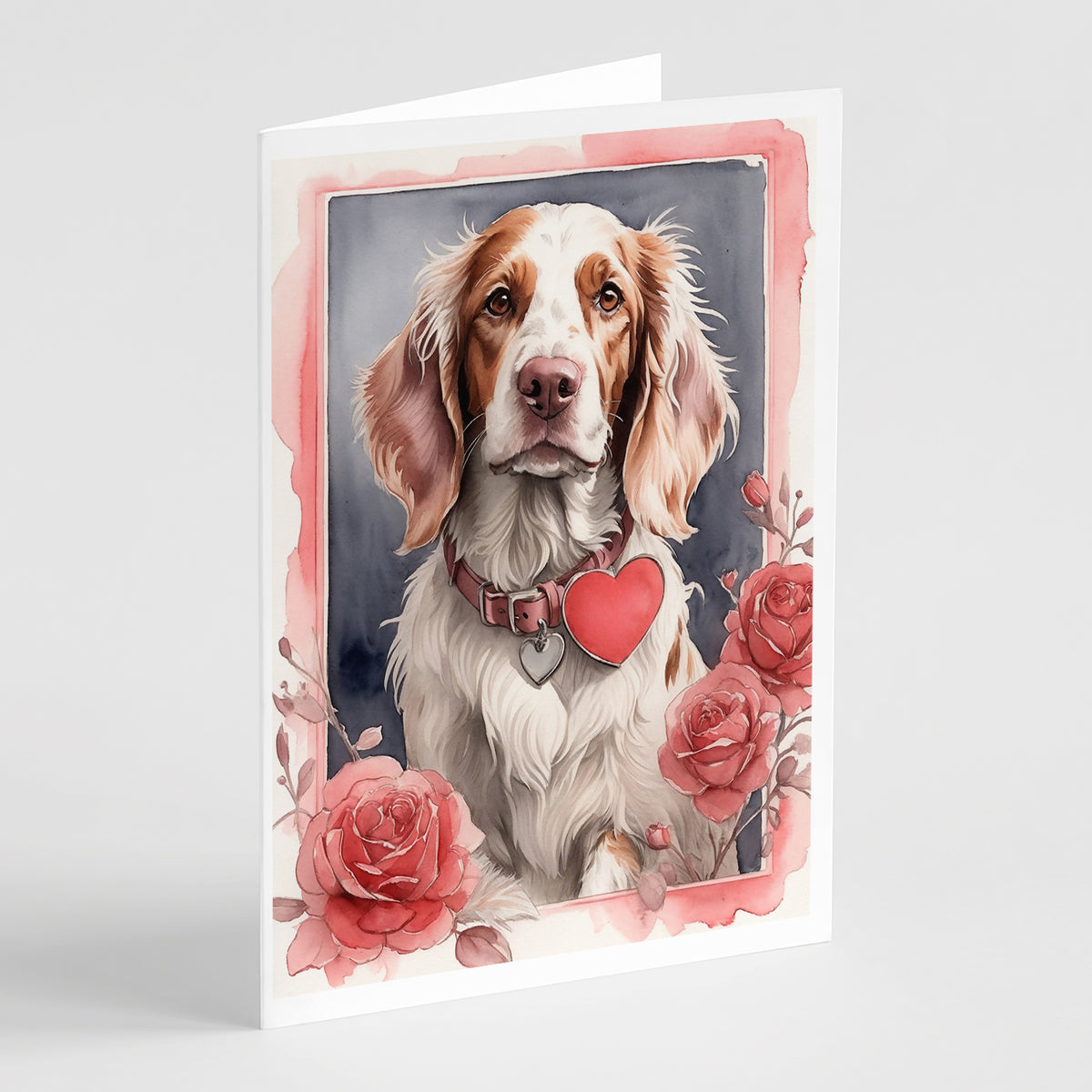 Buy this English Setter Valentine Roses Greeting Cards Pack of 8