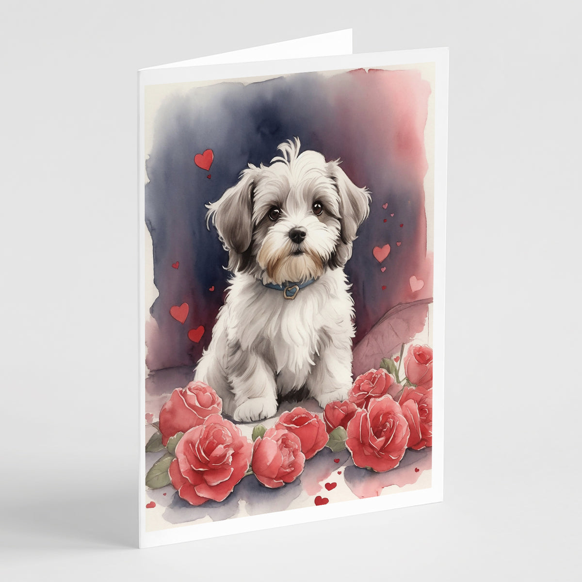 Buy this Havanese Valentine Roses Greeting Cards Pack of 8