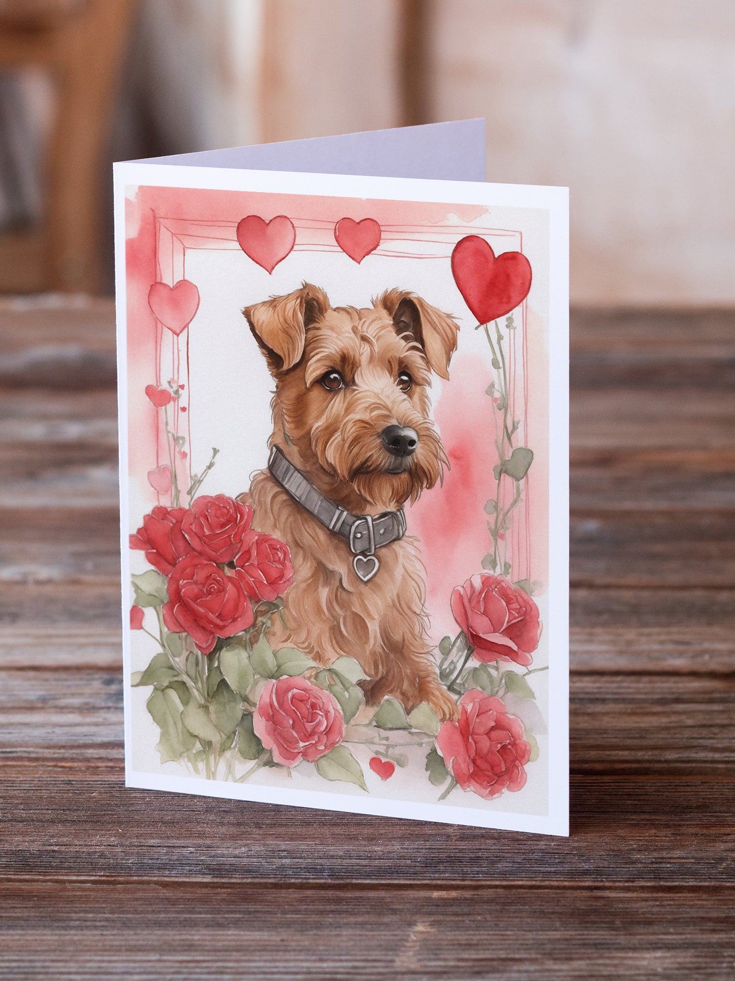 Buy this Irish Terrier Valentine Roses Greeting Cards Pack of 8