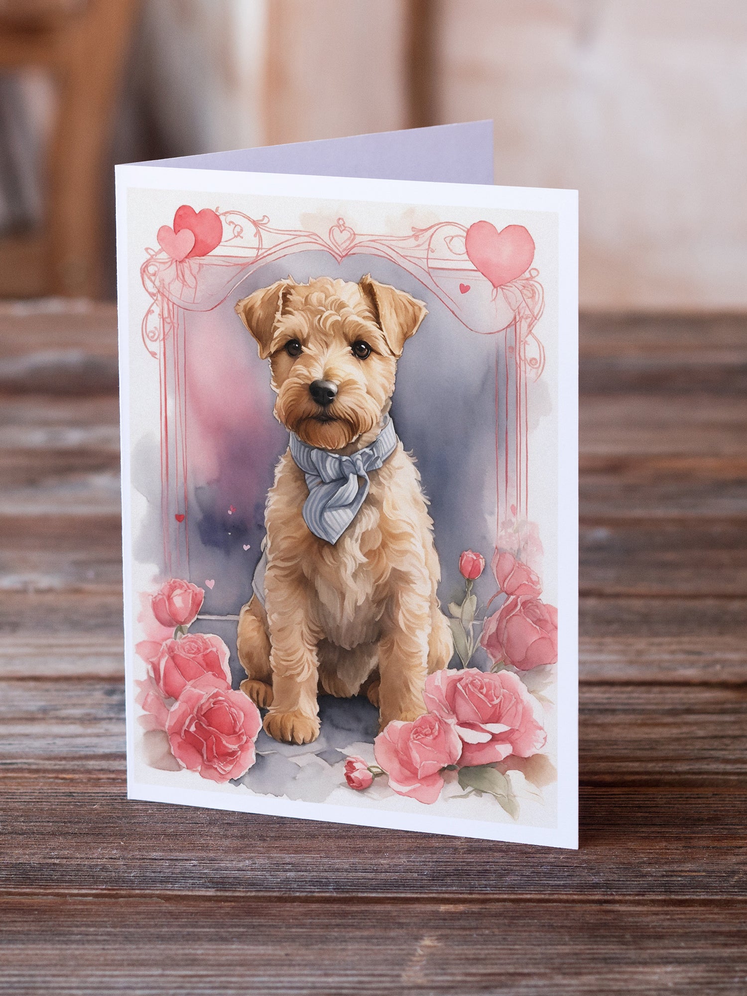 Buy this Lakeland Terrier Valentine Roses Greeting Cards Pack of 8