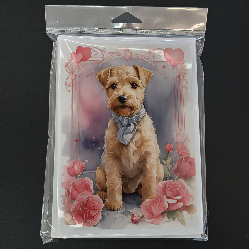 Lakeland Terrier Valentine Roses Greeting Cards Pack of 8