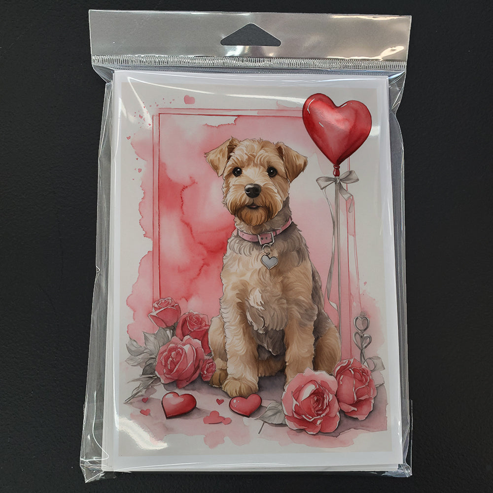 Lakeland Terrier Valentine Roses Greeting Cards Pack of 8