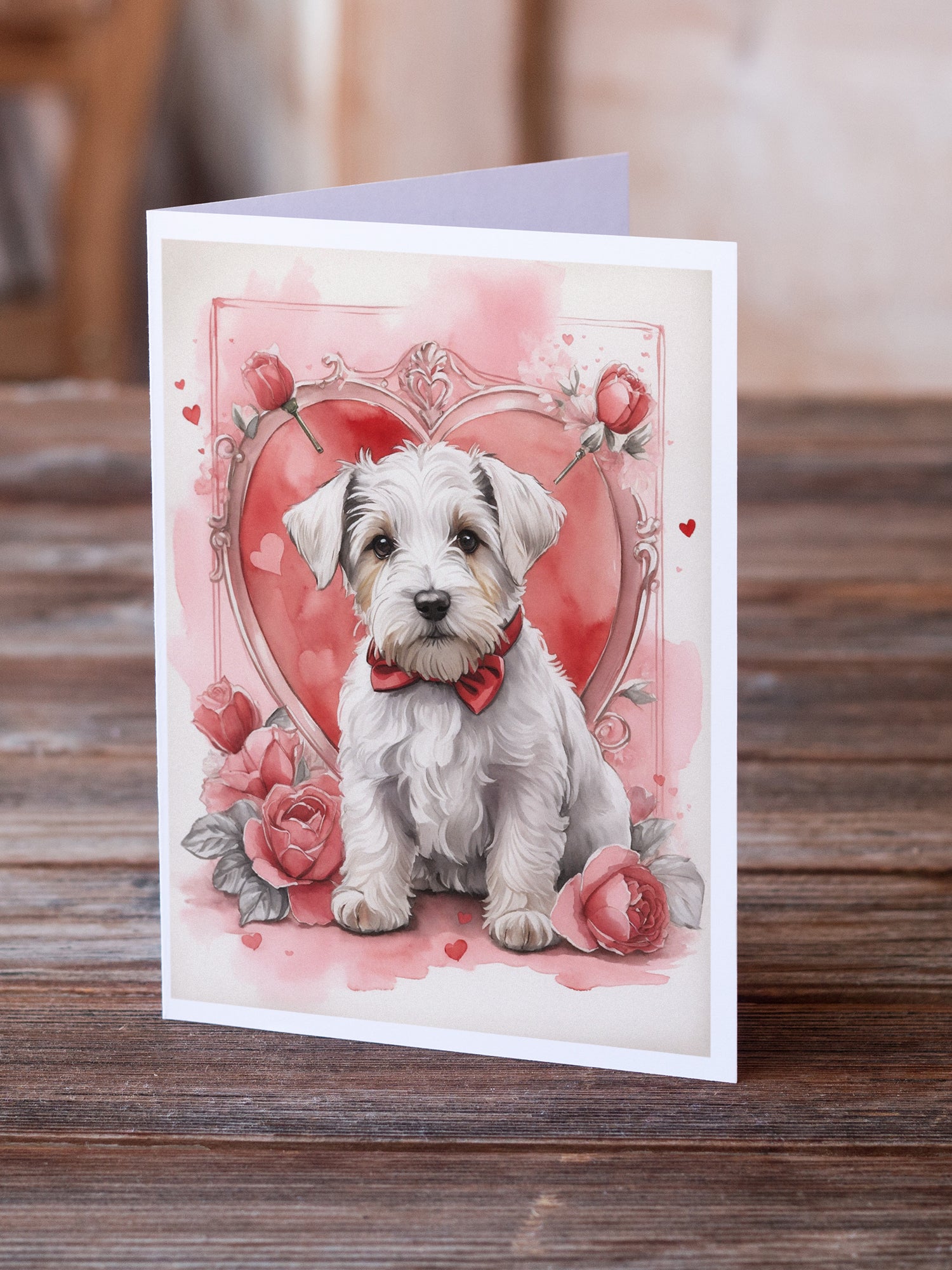 Buy this Sealyham Terrier Valentine Roses Greeting Cards Pack of 8