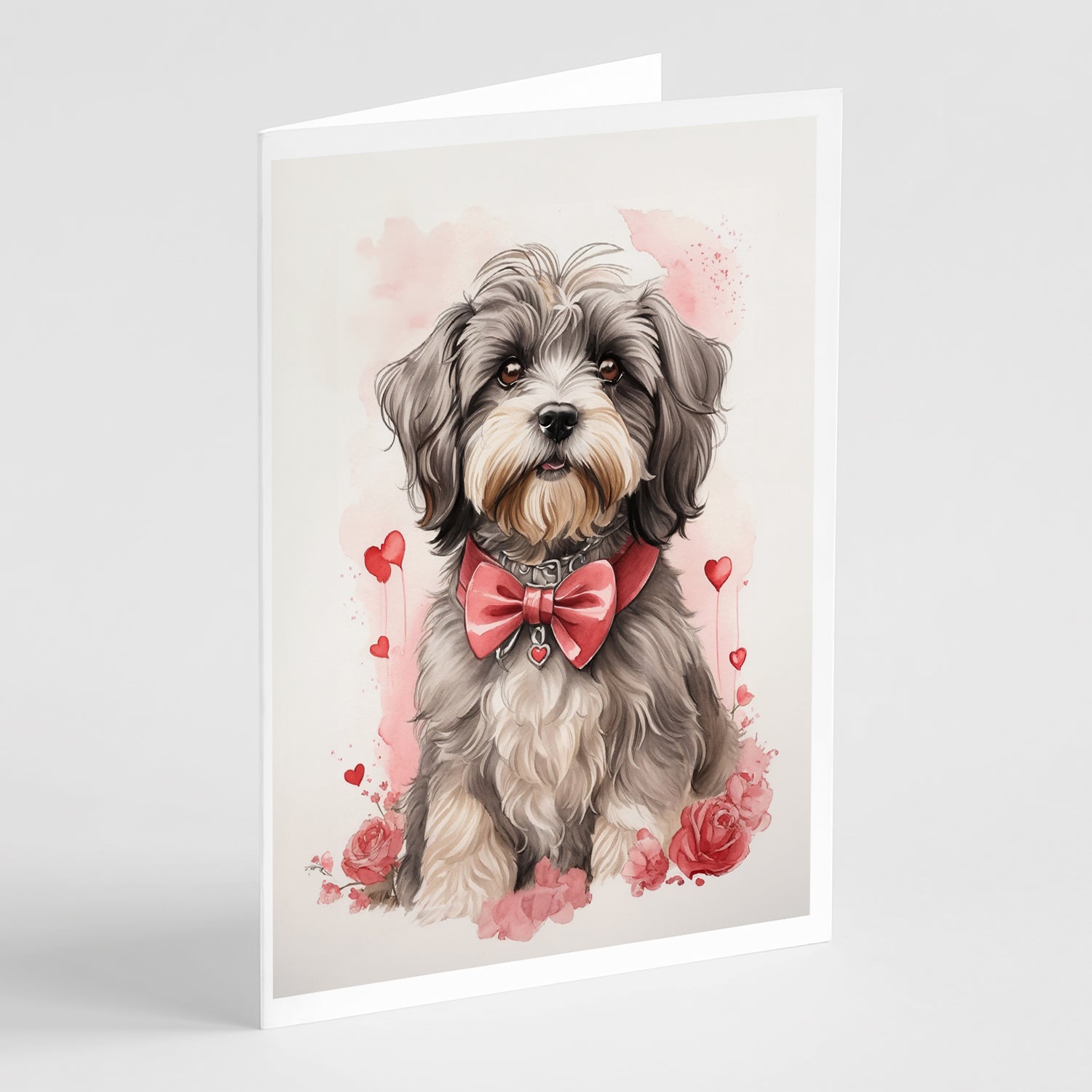 Buy this Tibetan Terrier Valentine Roses Greeting Cards Pack of 8