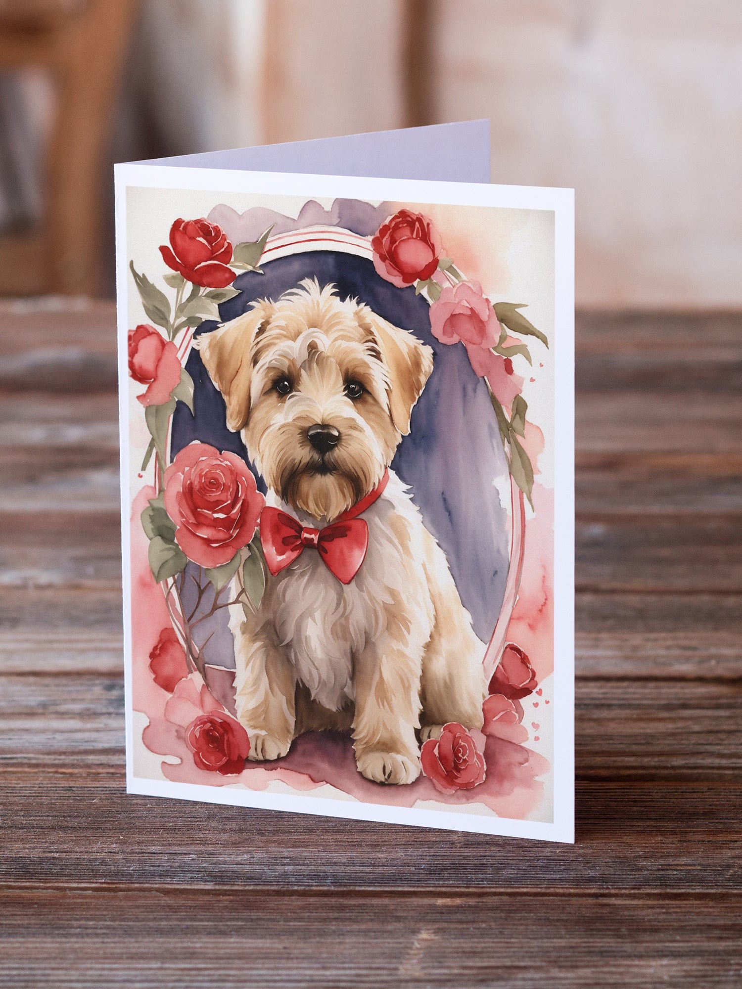 Buy this Wheaten Terrier Valentine Roses Greeting Cards Pack of 8