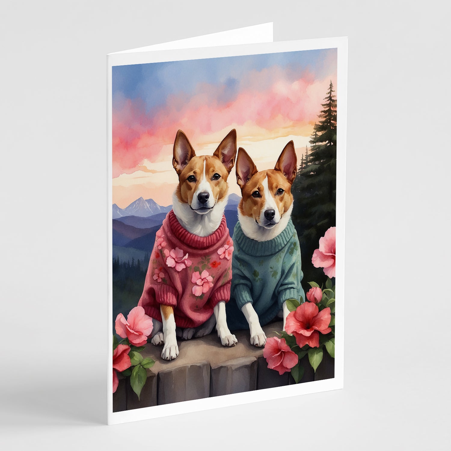 Buy this Basenji Two Hearts Greeting Cards Pack of 8